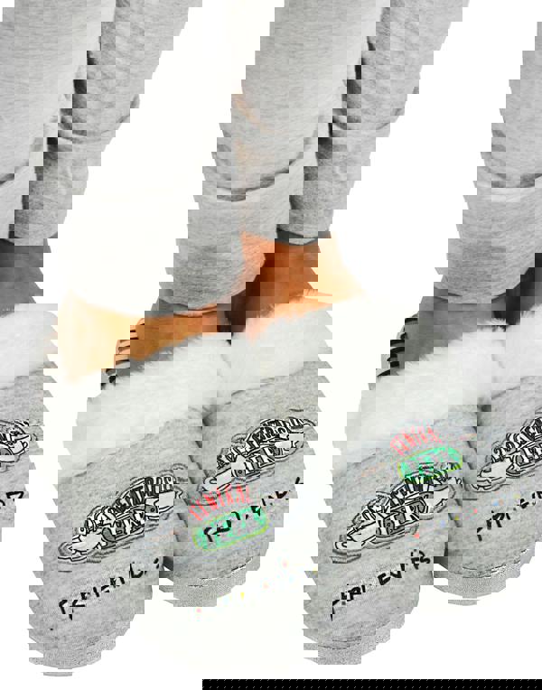 Friends Girls Grey Central Perk Graphic Mule Slippers