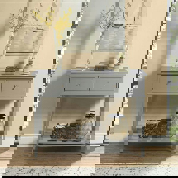 Dorel Home Franklin Console Table with 2 Drawers Grey