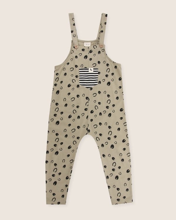 organic cotton Grey Equestrian Print Dungarees- image 2