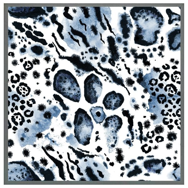 Benjamin Tate Design Blue leopard print (Picutre Frame)
