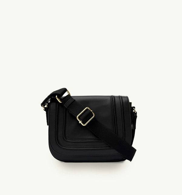 Apatchy London The Mimi Maxi Black Leather Bag