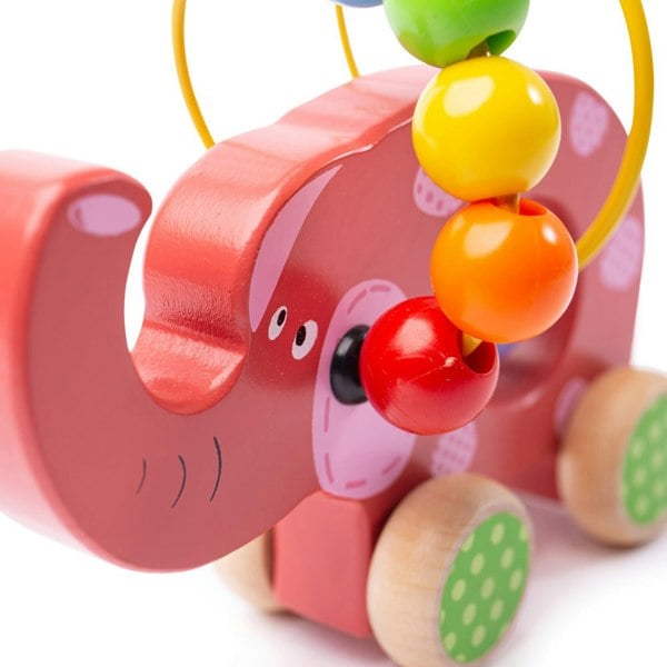 Bigjigs Toys Push Along Elephant Bead Frame