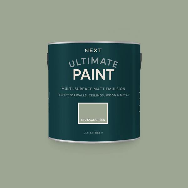 Next Mid Sage Green Mixed To Order Ultimate Paint 2.5L