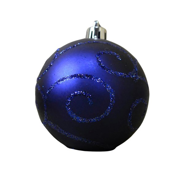 Samuel Alexander 24 Pack 60mm Multi Finish Shatter Proof Christmas Tree Baubles - Midnight Blue