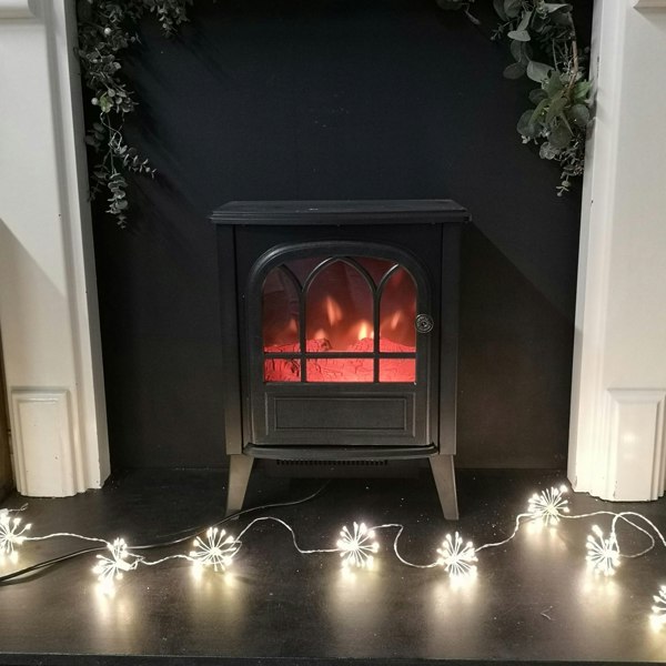 Samuel Alexander Festive Christmas 10 Warm White LED Twinkling Starburst Lights