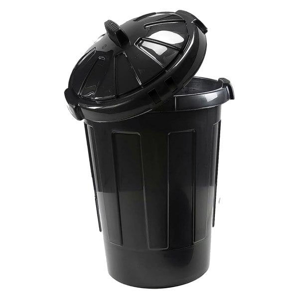  2 x 80L Extra Large Plastic Dustbin Kitchen House Garden Storage Unit Bin With Lid