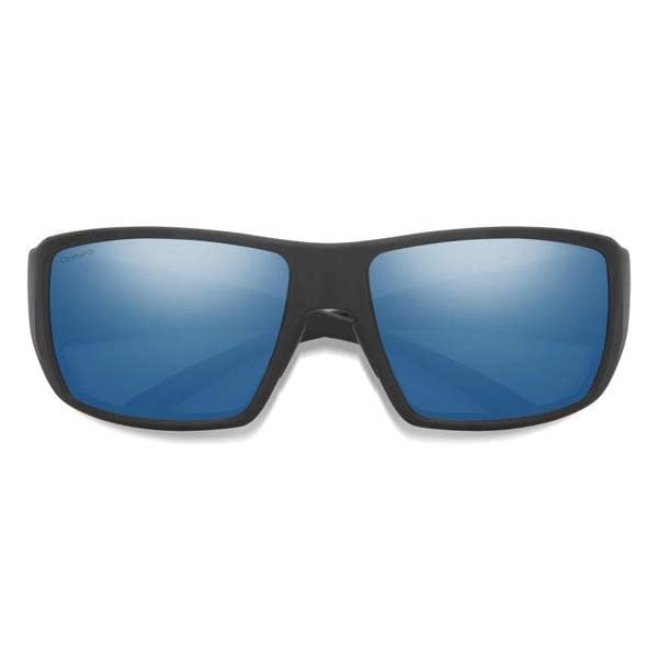 Smith Sunglasses Guides Choice/N 003 QG Matte Black ChromaPop Polarized Blue Mirror