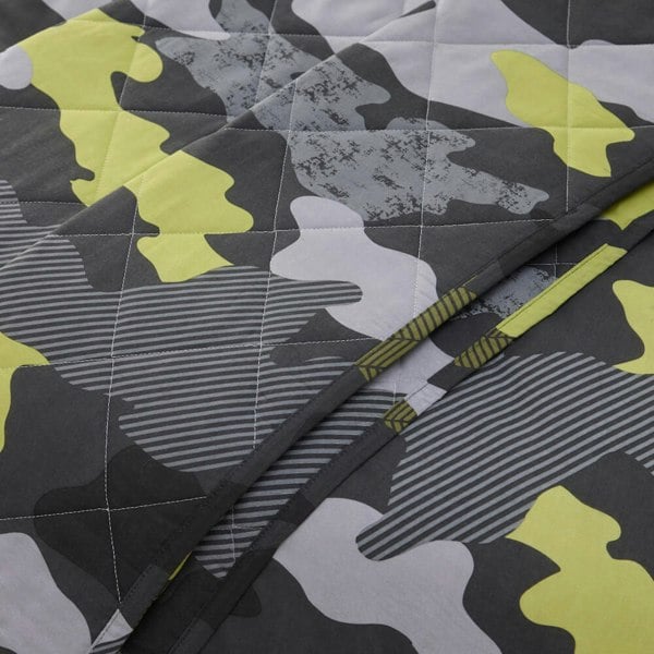 Camo Quilted Throw - Happy Linen Company