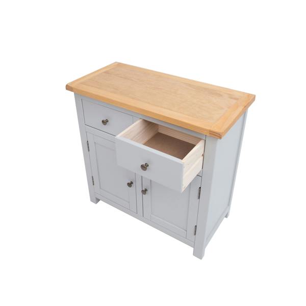Cabinet Bits Argenta Light Grey 2 Drawer 2 Door Sideboard Brass Knob