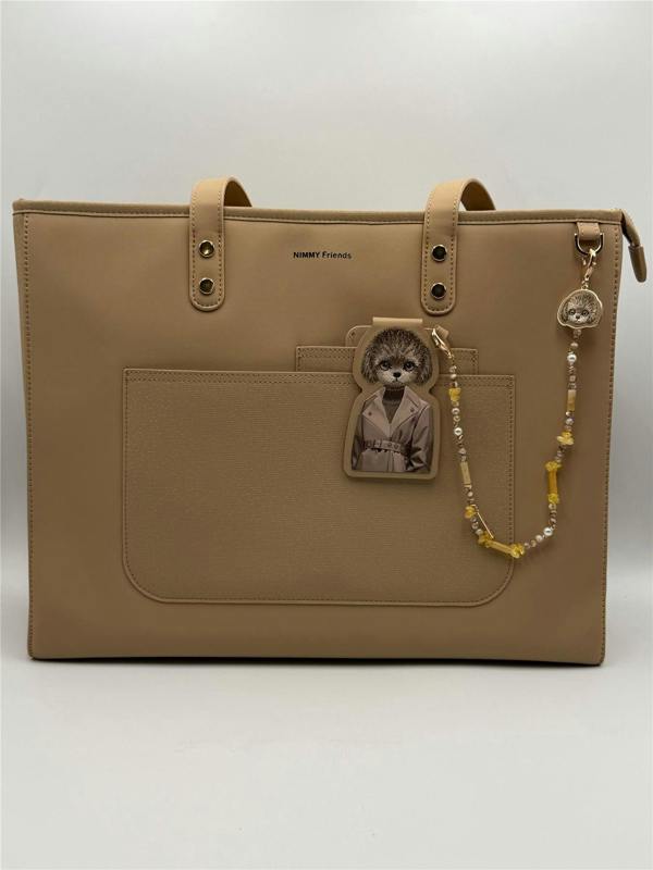 Nimmy Friends Nimmy Magnetic Fashion Series Combo Teddy Tote Bag Brown - N-CXMX-TTBZH-14