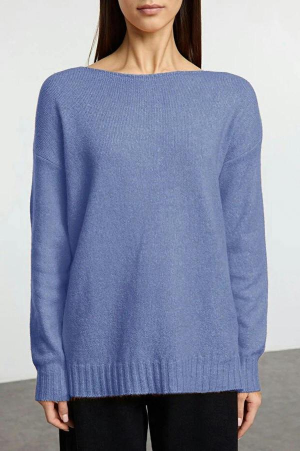 WOVCOR Boat Neck Basic Knit Sweater