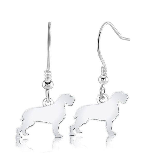 Mylee London Korthals Griffon Silhouette Silver Earrings