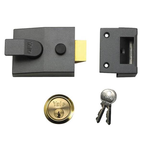 Yale Locks 91 Basic Nightlatch 60mm Backset Dmg Finish Box - Multi Colour - 