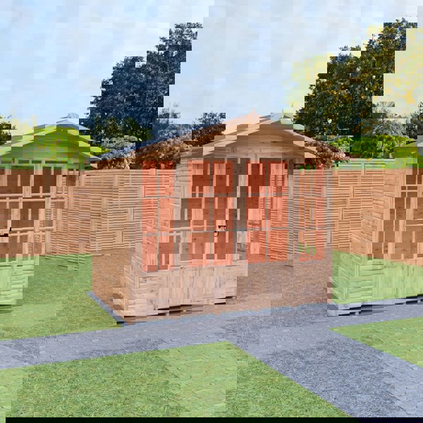 Shire Delmora 8x6 Summerhouse Shiplap Interlock Cladding