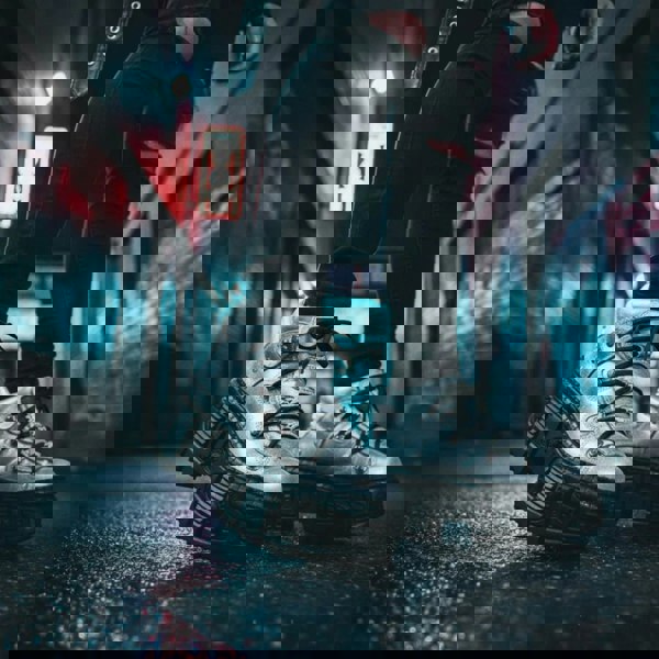 New Rock M-106WALL-C16 Silver Black Leather Ankle Boots