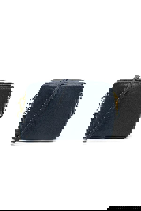 Pluspup Italian Genuine Leather Crossbody Bag with Double Zipper Compartments