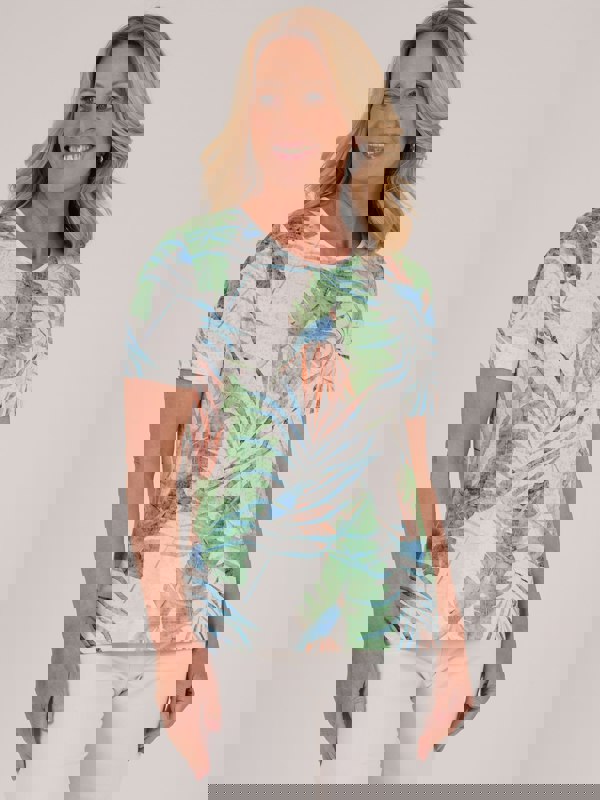 TIGI-Wear Paradise Palm Devore Top