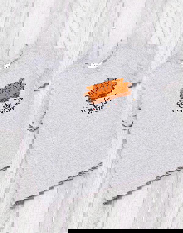 Friends Girls Grey Central Perk Couch Cropped Short Sleeved T-Shirt