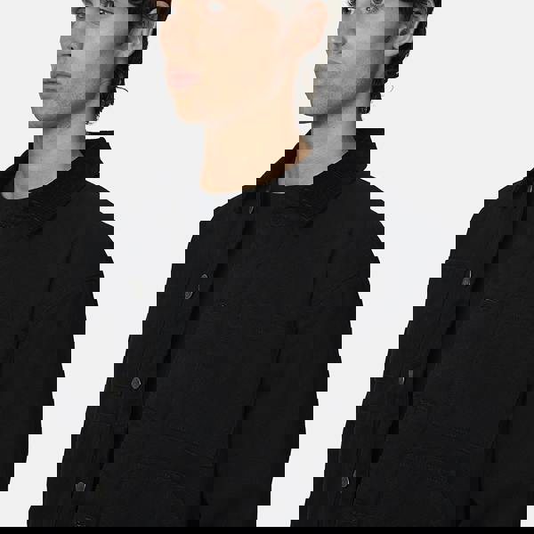 Good For Nothing  Black Washed Worker Jacket - Black Image 3