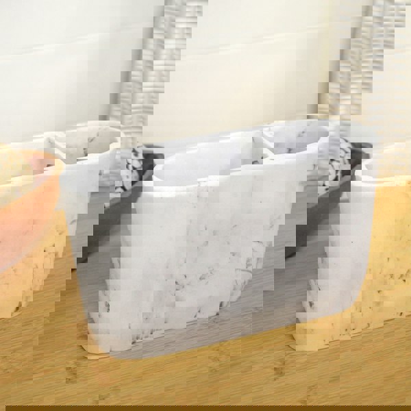 Showerdrape Octavia White Marble & Chrome Toothbrush Holder