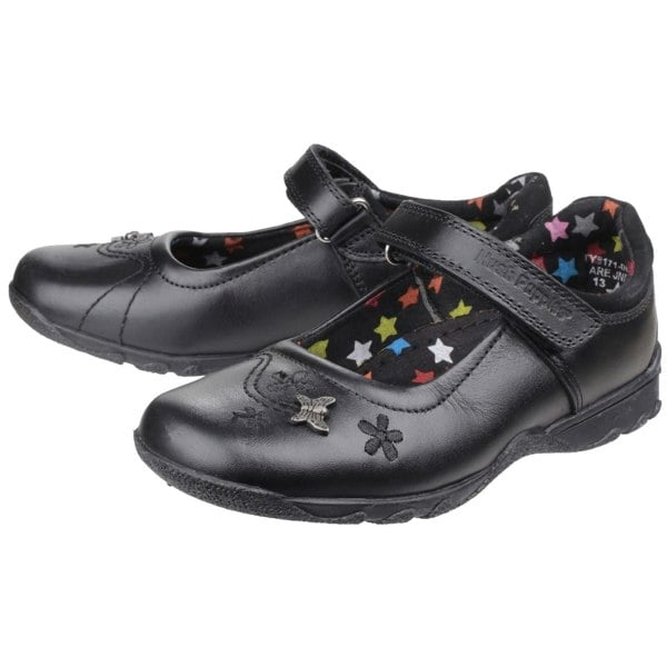 Hush Puppies Clare Senior Leather Girls's Black Shoes