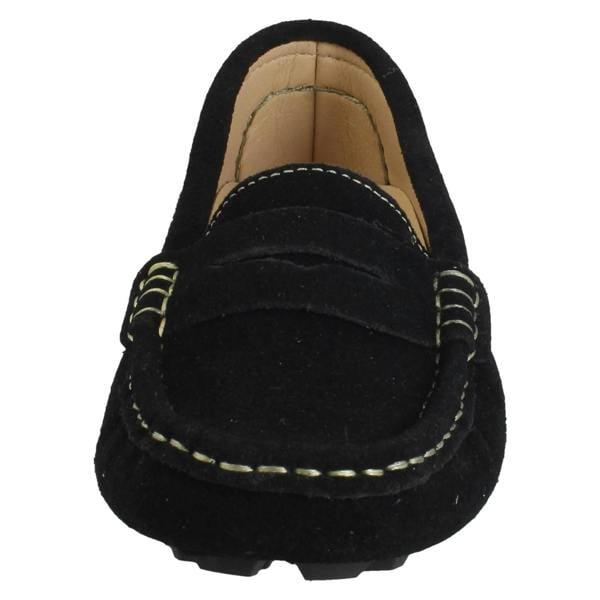 Down to Earth Ladies Down To Earth Suede Leather Slip On Moccasins F80593