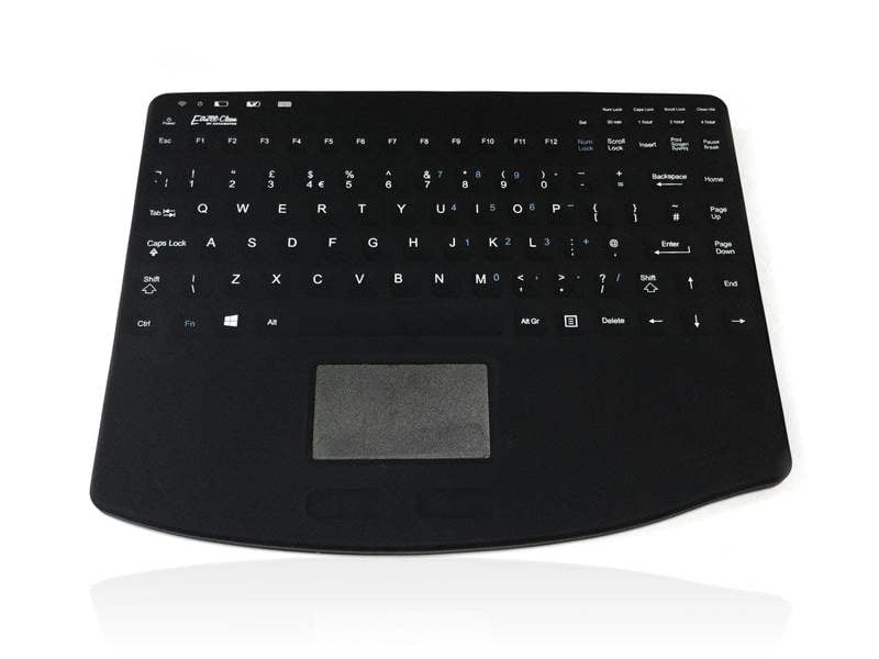Accuratus AccuMed 540 RF - RF 2.4GHz Wireless & Rechargeable Mini Sealed IP67 Antibacterial Clinical / Medical Keyboard with Touchpad