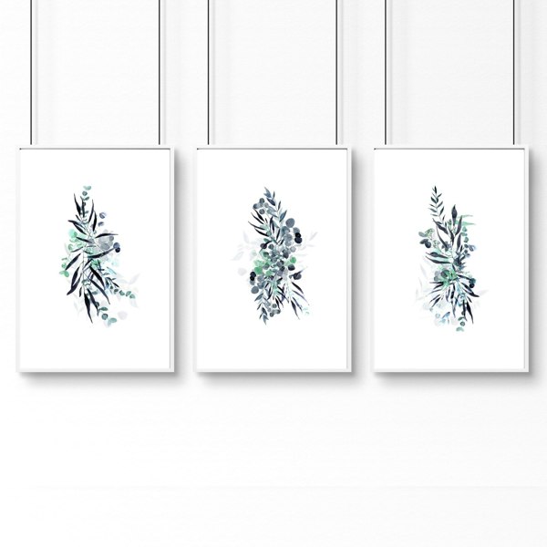 Botanical prints | set of 3 Framed wall art