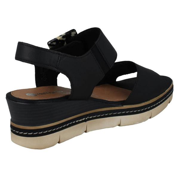 Remonte Ladies Remonte Leather Wedge Sandals D2L53