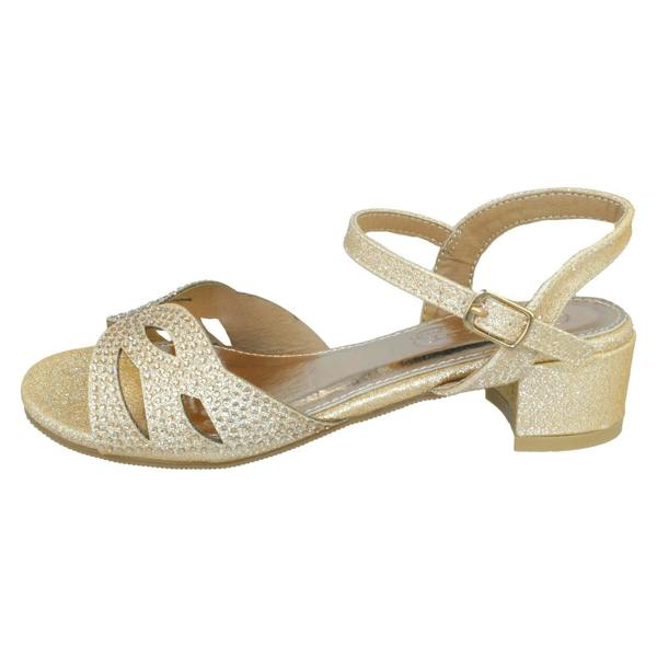 Spot On Girls Spot On Mid Heel Glitter Sandals H1111