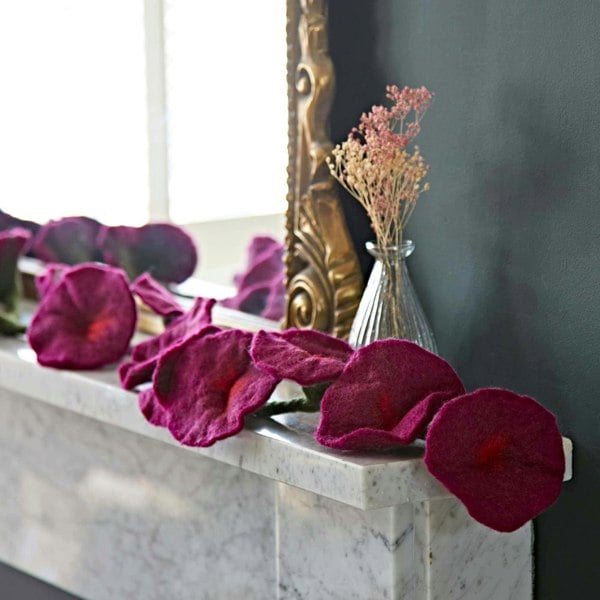 Paper High Felt Flower Garland