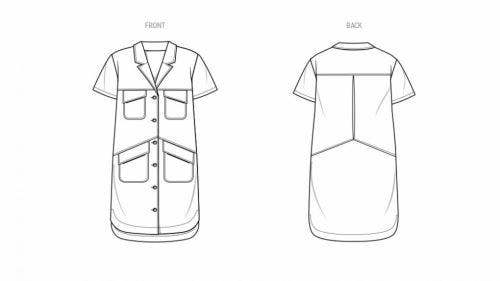 Know Me Sewing Pattern 2068, Dresses for Women, Y5 (18-20-22-24-26) - Intermediate
