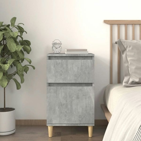 Berkfield Bedside Cabinet Concrete Grey 40x35x70 cm