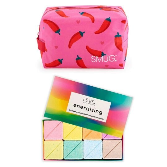 SMUG Wake-Up Wash Bag Set – Various Prints - Chilli Pepper