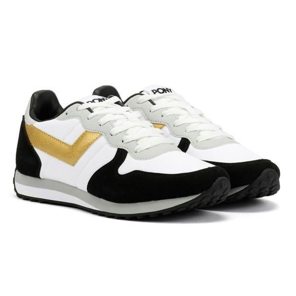 Pony Express White/Black/Gold Trainers
