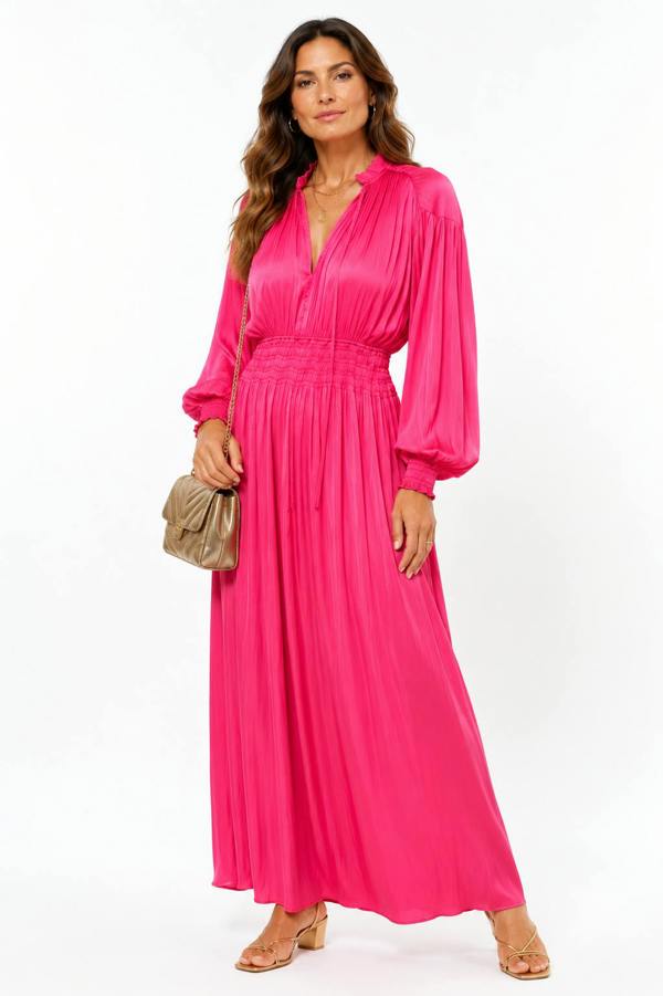 Claudio Lugli Hot Fuchsia Forever Young Stretch Dress
