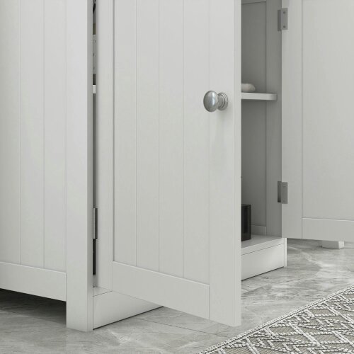 Wyld Haus Neha Under Sink Bathroom Vanity Storage Unit With 2 Tier Interior White