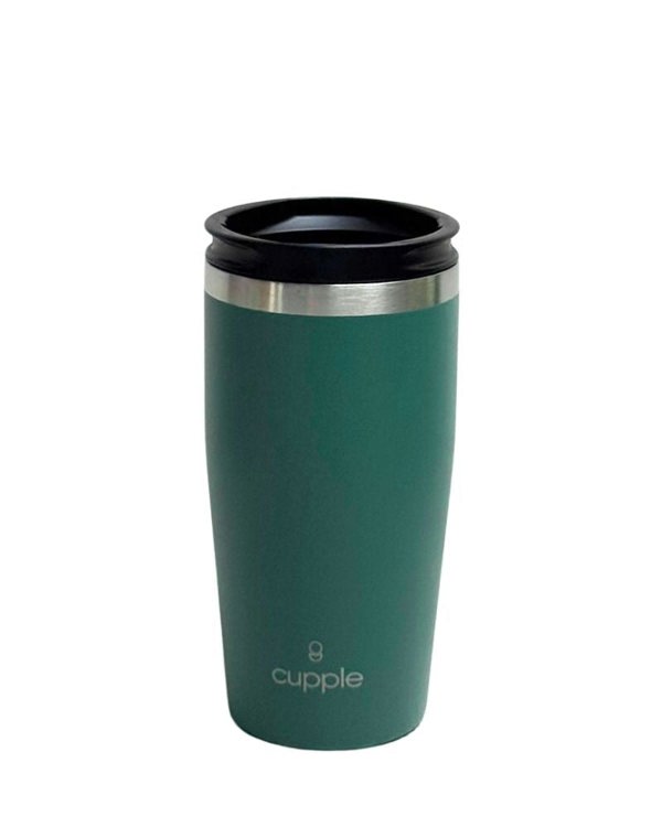 Cupple Peacock Green Coffee Cup + Lid