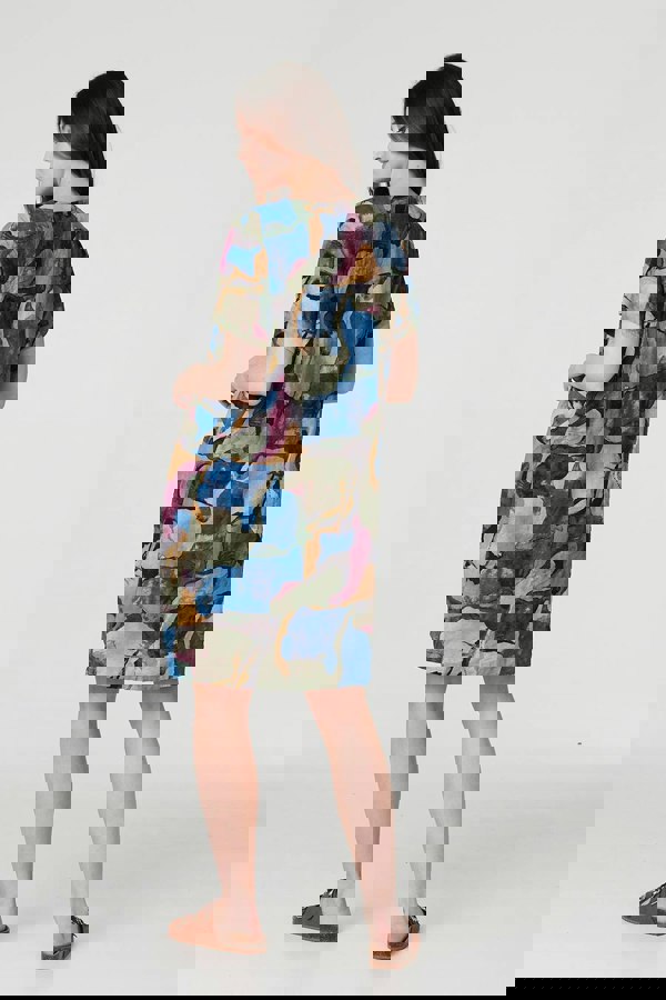 Blue | Printed Relaxed Short Dress