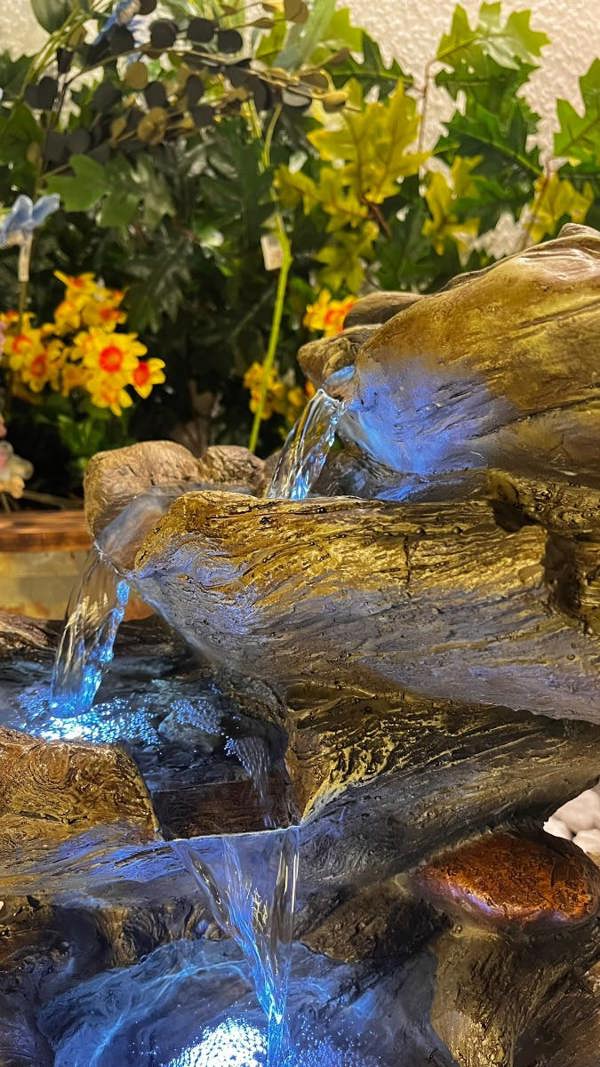 Tranquillity Water Features 5 Tier Wood Cascade Woodland Water Feature