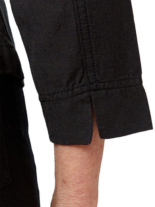 PennyPlain Linen Blend Crop Jacket - Charcoal