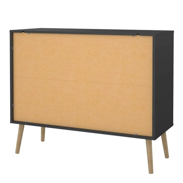 Wyld Haus Quietbloom Dark Grey Wooden Chest 4 Drawers