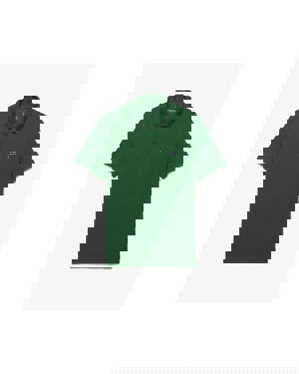 Lacoste Short Sleeved Mens Polo Shirt - Green 132 - CHO - Designer Mens Short Sleeve T-Shirts & Tops