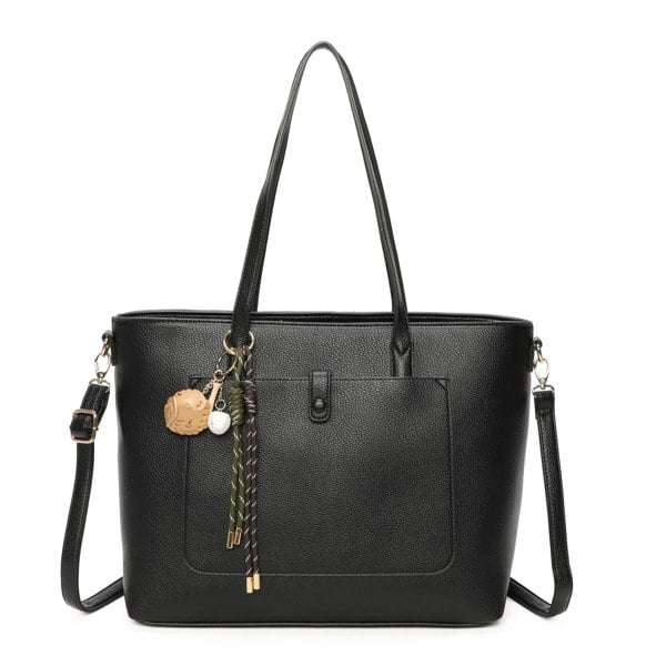 Kitise Structured Tote Handbag with Detachable Crossbody Strap