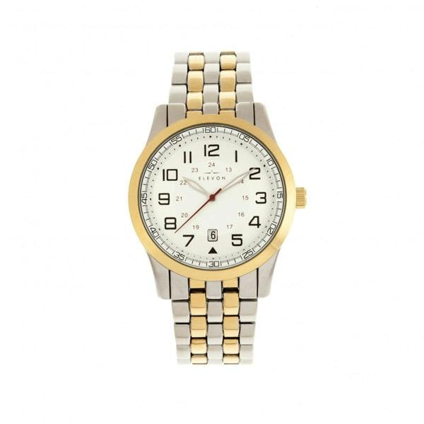 Elevon Garrison Bracelet Watch w/Date - Gold/White - ELE105-5