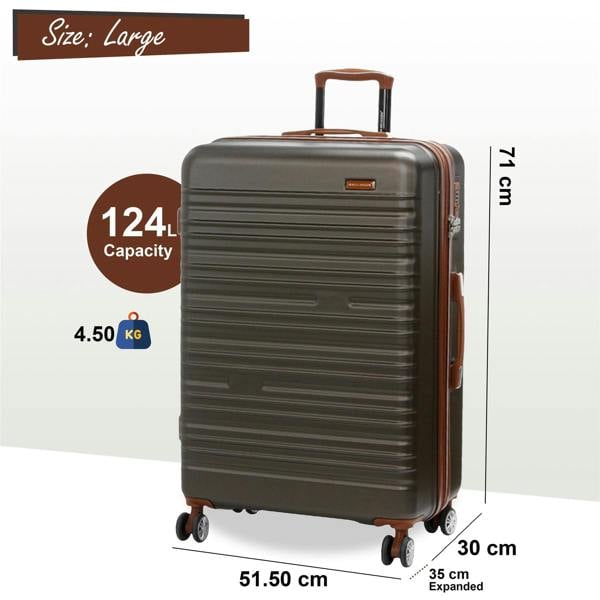 Snowball Expandable Hard Shell ABS Suitcase Set 8 Wheel Robust Travel Case Holiday Luggage