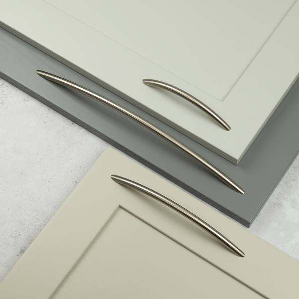 Handle & Home Brushed Nickel Slim Bow Cabinet Handles
