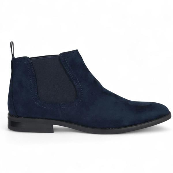 Dolcetto Men's Suede Chelsea Boots Real Leather Lined Slip-On