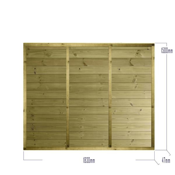 [amazon variation] ultimate t&g horizontal fence panel [6ft x 1ft, 2ft, 3ft, 4ft] 7
