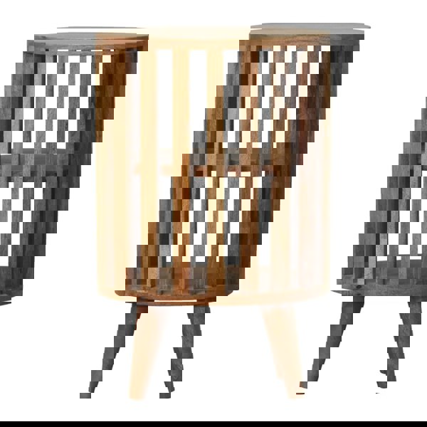 Artisan Furniture Solid Wood Ariella Double Shelf Oak-ish Bedside